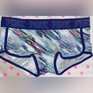 Victoria’s Secret Pink panties VS PINK logo boyshort panty PINK glitter sparkle